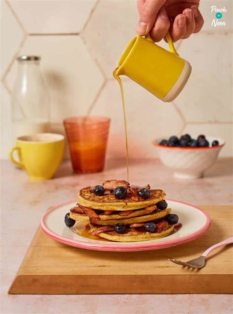 Bacon And Maple Blueberry Pancakes Pinch Of Nom