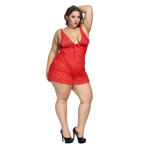 6xl Plus Size Women Night Gown Sexy Plus Size Sleepwear Lingerie Ladies