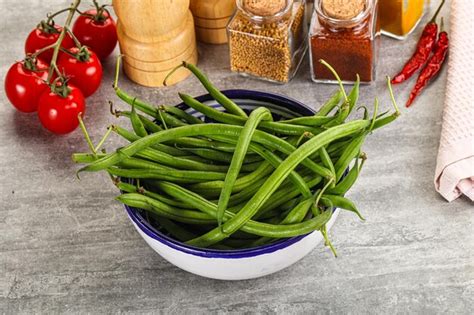 Premium Photo Raw Green Bean String Uncooked