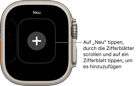 Ändern des Zifferblatts auf der Apple Watch Ultra Apple Support DE