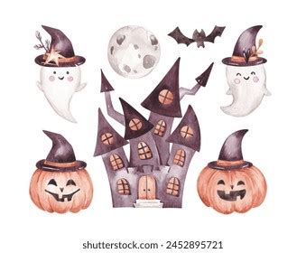 Halloween Printable Clip Art Hand Drawn Stock Illustration 2452895721 ...