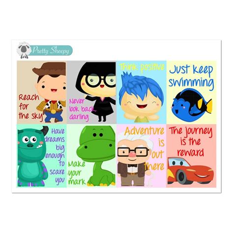 Pixar Quotes Full Box Stickers - Etsy