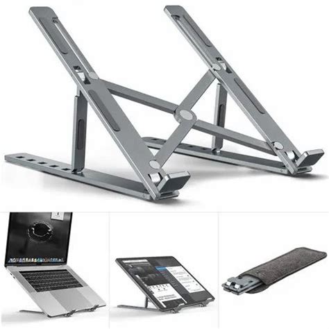 Laptop Stand Adjustable Aluminium Foldable Portable Desktop Holder At