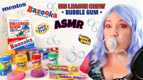 Asmr Tapping On My 15 Pack Gum Haul Chewing Gum Mukbang Eating