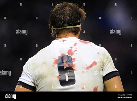 Tom Wood Blood Stained Shirt England Northampton England And Northampton