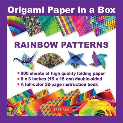 Origami Paper in a Box - Rainbow Patterns (9780804851565) - Tuttle ...