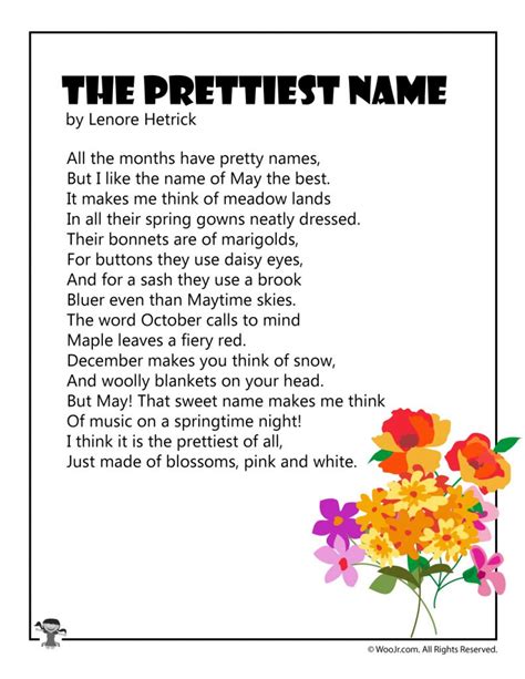 Printable Kids Poems For The Month Of May Woo Jr Kids Activities