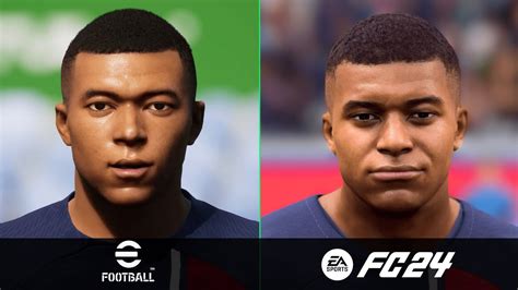 Ea Sports Fc Vs Efootball Psg Faces Comparison Youtube