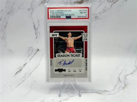 Ufc Rookie Tom Aspinall Auto Psa Panini Chronicles Contenders