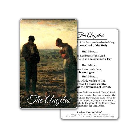 The Angelus Pocket Prayerfulls Durable Wallet Prayer Cards Etsy