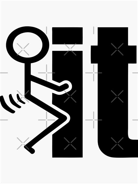 Fuck It Stick Figure Sticker For Sale By Dream Imagine Create Redbubble