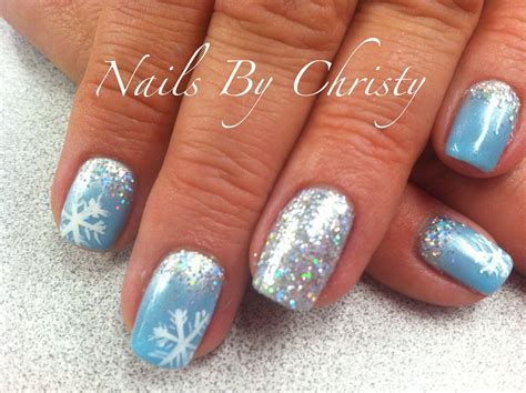 Whimsy Winter Sparkle Shellac Nails Christymane Tamers Mishawaka