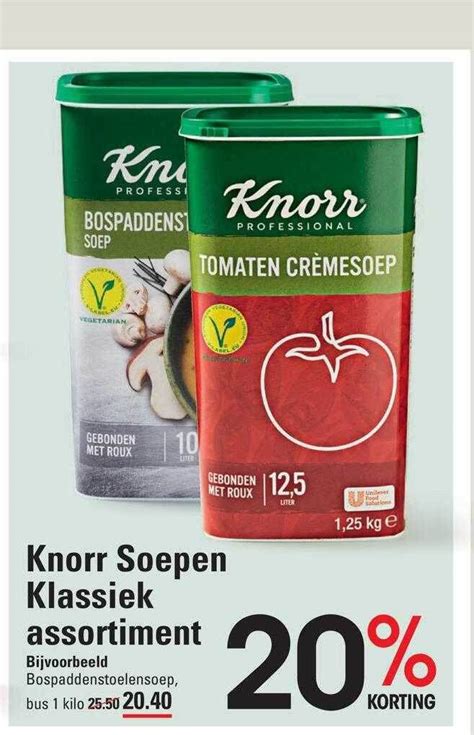 Knorr Soepen Klassiek Assortiment Aanbieding Bij Sligro