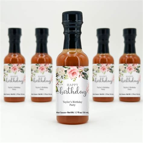 Birthday Party Favors Hot Sauce Gift Mini Hot Sauce Favor Custom Hot Sauce Birthday Party
