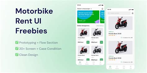 Figma Motorbike Rent Freebie Template UI4Free