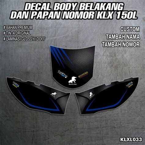 Decal Body Belakang Dan Papan Nomor KLX 150L Lazada Indonesia