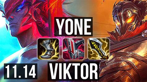 Yone Vs Viktor Mid 6 1 8 1800 Games 900k Mastery Dominating