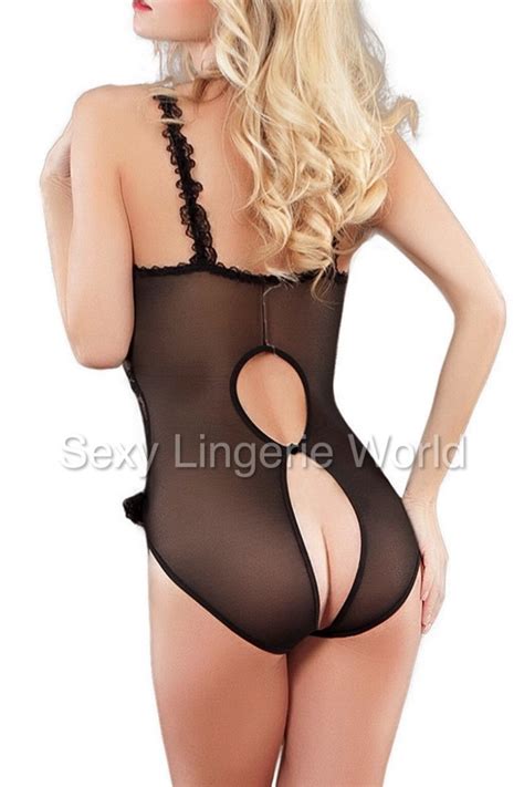 Open Bra Bodysuit Lingerie Sexy Bust Crotchless Underwear Lace Teddy Babydoll Xx Ebay