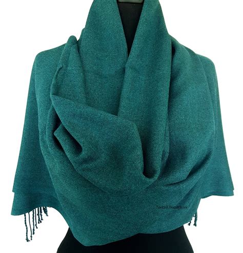 Teal Blue Pashmina Scarf Teal Shawl Teal Wrap Teal Scarf Etsy