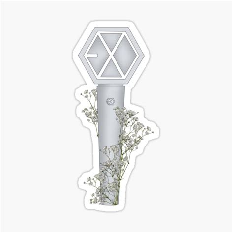 Exo Floral Lightstick Kpop Sticker For Sale By Retroattic Redbubble