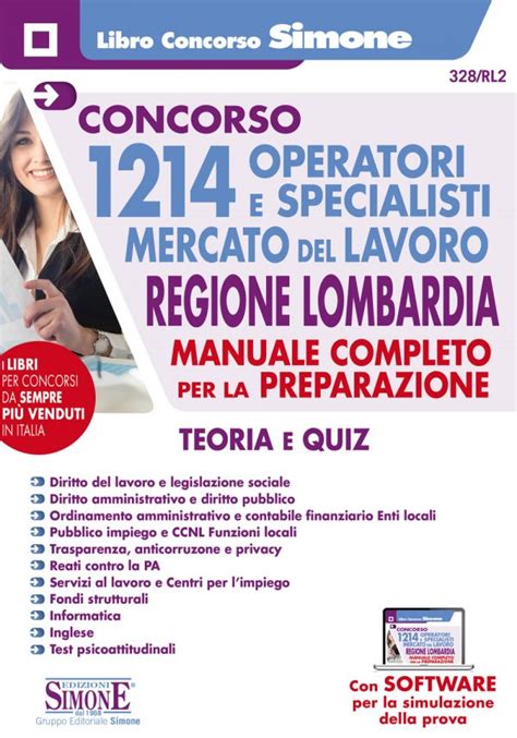 Manuale Concorso Regione Lombardia 1214 Posti Edizioni Simone