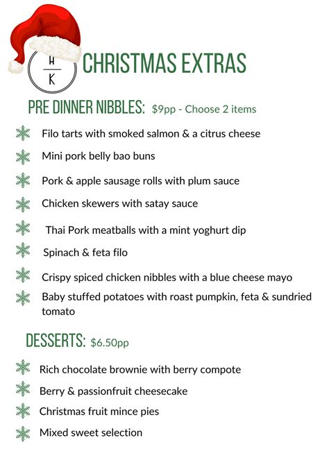 CATERING Christmas Menu | Honest Kitchen