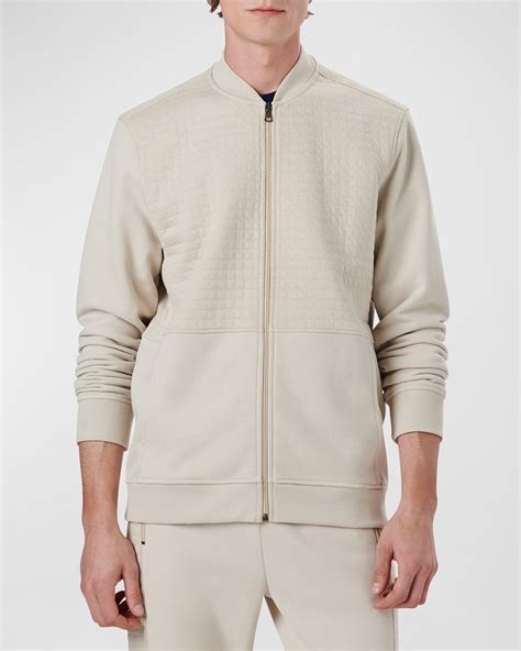 Corneliani Mens Ribbed Full Zip Sweater Neiman Marcus