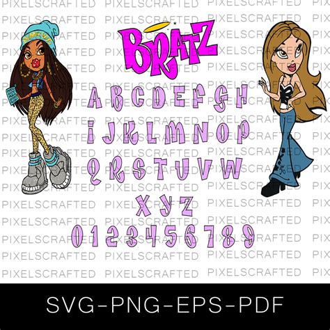 Bratz Font Svg Bundle Bratz Letters Bratz Alphabet Fashion Doll Svg