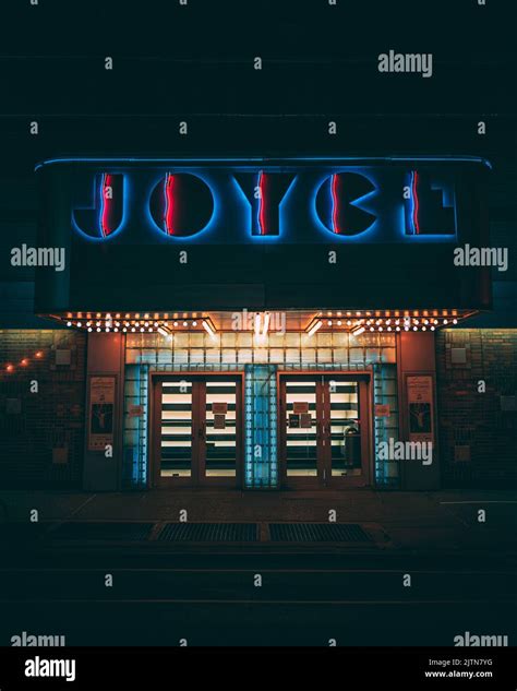 The Joyce Theater Neon Sign At Night In Chelsea Manhattan New York