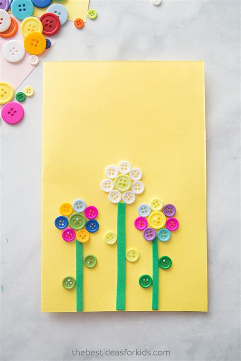 Flower Button Art The Best Ideas For Kids