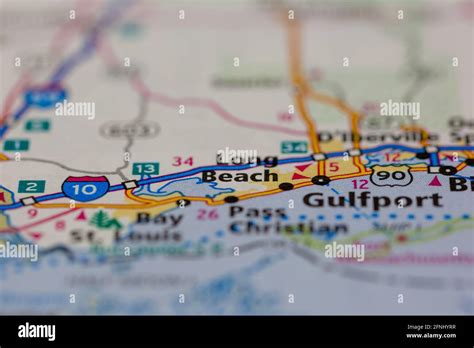 Map of long beach mississippi hi-res stock photography and images - Alamy