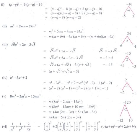 Exercise 3 6 Factorising The Quadratic Polynomial Trinomial