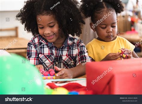 Happy African American Kids Girl Very Stock Photo 2202213829 Shutterstock