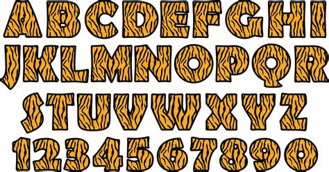 Tiger Alphabet Svg Files Tiger Alphabet Clipart Tiger Font For Cricut