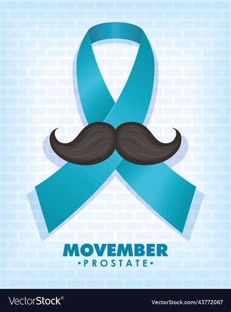 Movember Prostate Postcard Royalty Free Vector Image