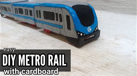 How To Make Chennai Metro Rail Diy Metro Train With Cardboard YouTube