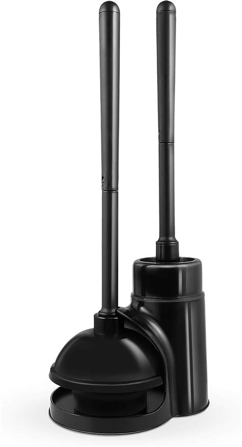 Amazon IVYROLL Toilet Plunger And Brush Set Black Plunger And