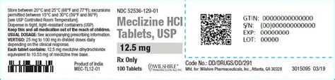 Meclizine Fda Prescribing Information Side Effects And Uses