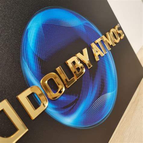 Limited Edition Dolby Atmos Print With 3mm Gold Acrylic Home Theatre