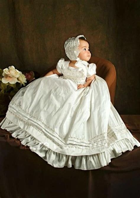 2020 2017 Vintage Heirloom Baby Infant Girls Baptism Gown White Ivory