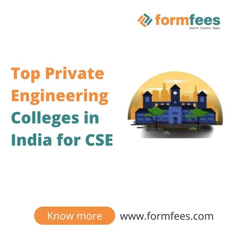 Top Private Engineering Colleges In India For CSE Formfees