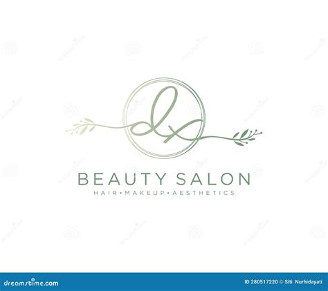 Initial Dx Feminine Logo Collections Template Handwriting Logo Of