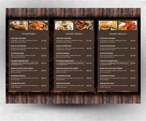 Takeaway Menu Template Download Free Free Templates Printable