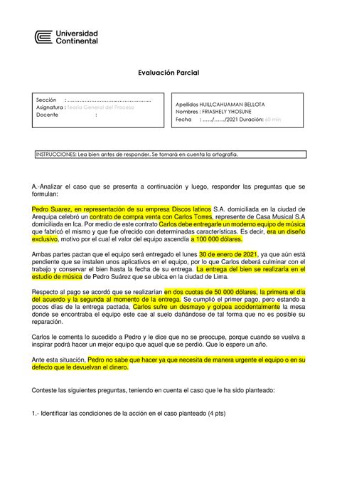 Evaluación Parcial 202120 pdf EvaluaciÛn Parcial SecciÛn Studocu