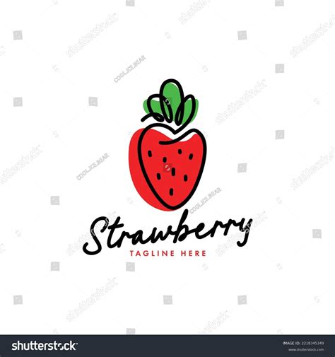 Strawberry Logo Design Concept Business Branding Stock Vector Royalty