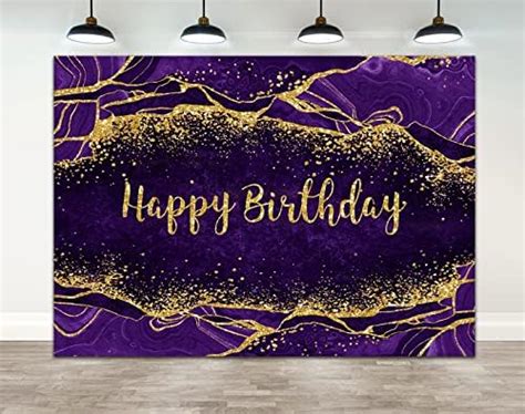 Ticuenicoa 7×5ft Purple Backdrop Fluid Happy Birthday Photography