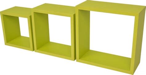 Duraline Kubusset Groen Gelakt 15mm 35x35x16cm Set Van 3 Bol