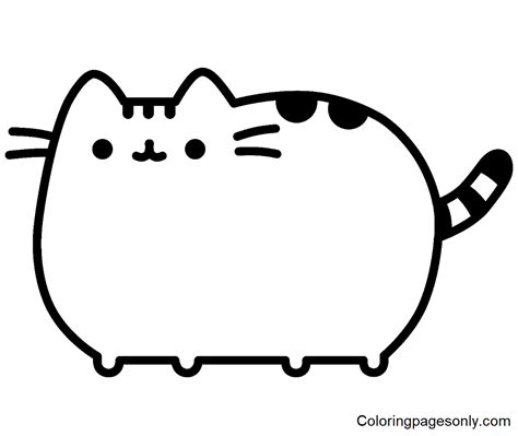 Pusheen With Ice Cream Coloring Page Free Printable 56 OFF