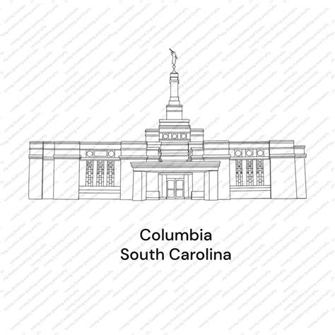 Columbia South Carolina Lds Temple Svg File Digital Download Etsy