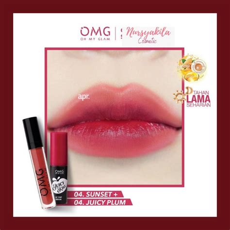 Jual Paket Ombre Lips Omg Oh My Glam Matte Kiss Lip Cream Juicy Kiss